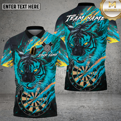 Maxcorners Tiger Dart Shirt Neon Wildfire Style Multioptions Personalized Name, Team Name Unisex 3D Shirt (4 Colors)