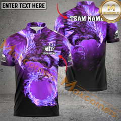 Maxcorners Phoenix Flame Bowling Jersey Multicolor Option Customized Name, Team Name 3D Polo Shirt