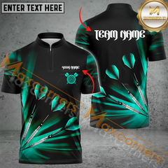 Maxcorners Darts Lightning Mutilcolor Option Customized Name, Team Name 3D Polo Shirt