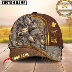 Maxcorners Golden Hunting Grass Brown Camouflage Personalized Name 3D Cap (Deer/Moose/Boar/Elk/Turkey/Duck)