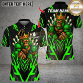 Maxcorners Bowling Gorilla King Crown Multicolor Customized Name, Team Name 3D Shirts