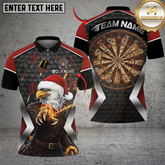 Maxcorners Darts Santa Eagle Multicolor Customized Name, Team Name 3D Shirts