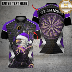 Maxcorners Darts Santa Eagle Multicolor Customized Name, Team Name 3D Shirts