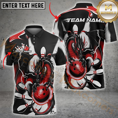 Maxcorners Inferno Dragon Bowling Jersey Multicolor Customized Name, Team Name 3D Shirts