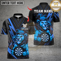 Maxcorners Darts Lion Design Multicolor Customized Name, Team Name 3D Shirts