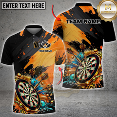 Maxcorners Darts Splash Art Dartboard Multicolor Customized Name, Team Name 3D Shirts