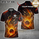 Maxcorners Bowling Firestorm Strike Multicolor Customized Name, Team Name 3D Shirts