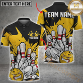 Maxcorners Bowling Lightning Blast Multicolor Personalized 3D Shirt, Angry Ball & Exploding Pins Shirts