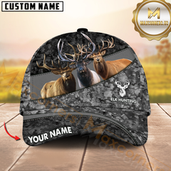 Maxcorners Hunting 3D Camo Pattern Personalized Hat Printed | Gray
