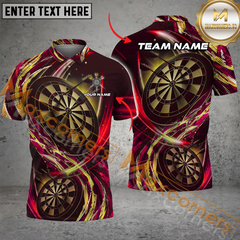 Maxcorners Darts Premium Dartboard Multilcolor Option Customized Name, Team Name 3D Polo Shirt