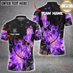 Maxcorners Fire Darts Jersey Multicolor Option Personalized Name, Team Name 3D Polo Shirt
