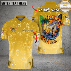 Maxcorners Darts Funny Shark Multicolor Options Personalized Name, Team Name 3D Shirt