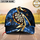 Maxcorners Darts Smoke Flame Multicolor Option Personalized Name 3D Cap