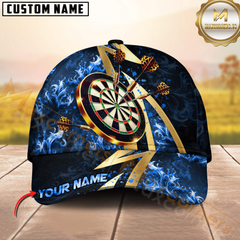 Maxcorners Darts Smoke Flame Multicolor Option Personalized Name 3D Cap