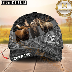 Maxcorners Hunting 3D Camo Pattern Personalized Hat Printed | Gray