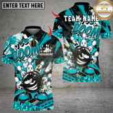 Maxcorners Bowling Angry Ball vs Screaming Pins Multicolor Customized Name, Team Name 3D Shirts