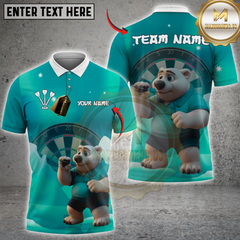 Maxcorners Darts Polar Bear Multicolor Customized Name, Team Name 3D Shirts