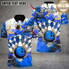 Maxcorners Bowling Blast Multicolor Customized Name, Team Name 3D Shirts