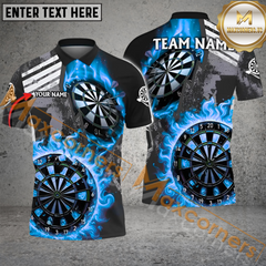 Maxcorners Wall Of Flame War Darts Jersey Mutilcolor Option Customized Name, Team Name 3D Polo Shirt
