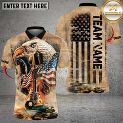 Maxcorners Billiard Ball 8 & 9 Eagle Flag Veteran Customized Name, Team Name 3D Shirt