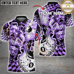 Maxcorners Billiard Yinyang Ball 8 & Ball 9 Electric Theatrical Multicolor Options Personalized Name, Team Name 3D Shirt