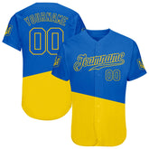 Maxcorners Custom 3D Pattern Design Ukrainian Flag Colors Glory To Ukraine Premium Baseball Jersey LM0210