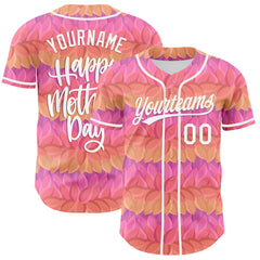 Maxcorners Custom Pink White-Purple 3D Pattern Design Mother's Day Flower Authentic Baseball Jersey
LM0609