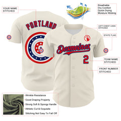 Maxcorners Custom Black Fire Red-Royal 3D Patriotic American Flag And Muscle Car Premium Baseball Jersey LM0210