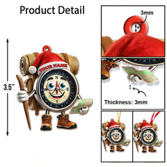 Maxcorners Custom Name Hiking Ornament, Hiking Lover Christmas Decoration8 2D Flat LM2111