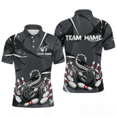 Maxcorners Custom Scorpio Zodiac Bowling Men Bowling Shirt Polo & Quarter-Zip Bowling Team Jerseys LM014