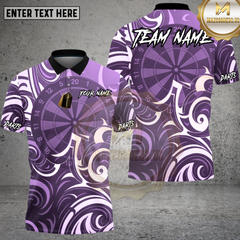 Maxcorners Modern Darts Pattern Multioptions Personalized Name, Team Name Unisex 3D Shirt (4 Colors)
