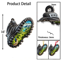 Maxcorners Custom Name Hiking Ornament, Hiking Lover Christmas Decoration 2D Flat LM2111