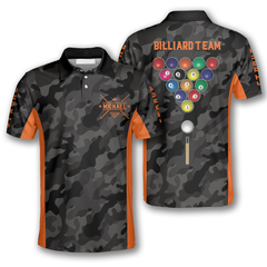 Maxcorners Camouflage Billiard Personalized 3D Unisex Shirt