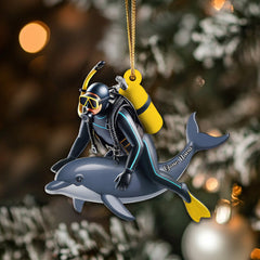 Maxcorners Diving Lover, Home Decor, Christmas Ornament, Personalized Ornament1 2D Flat LM2111