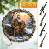 Maxcorners Hiking Santa, Home Decor, Christmas Ornament, Personalized Ornament 2D Flat LM2111