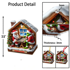 Maxcorners Custom Name Chess Santa Ornament, Chess Lover Christmas Gift 2D Flat LM2211
