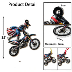 Maxcorners Custom Name American Motocross Ornament, Motocross Christmas Gift 2D Flat LM2111