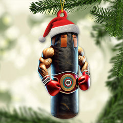 Maxcorners Custom Name Boxing Ornament, Christmas Gift for Boxing Loverss 2D Flat LM2111