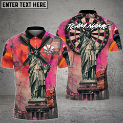 Maxcorners Dart Shirt Liberty Urban Art Dartboard Multioptions Personalized Name, Team Name Unisex 3D Shirt (4 Colors)