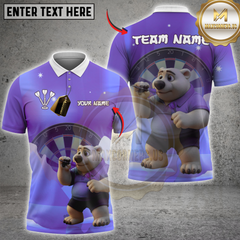 Maxcorners Darts Polar Bear Multicolor Customized Name, Team Name 3D Shirts