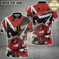 Maxcorners Victory Bowling Ball Multicolor Customized Name, Team Name 3D Shirts