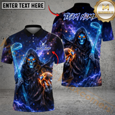 Maxcorners Reaper Power Swing Golf Polo Customized Name, Team Name 3D Shirts (4 Colors)