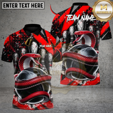 Maxcorners Bowling Inferno Snake Multicolor Customized Name, Team Name 3D Shirts