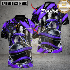 Maxcorners Bowling Inferno Snake Multicolor Customized Name, Team Name 3D Shirts