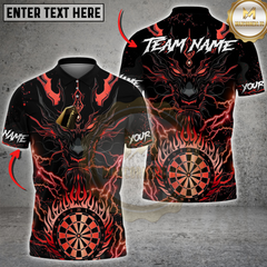 Maxcorners Golden Dragon Darts Multicolor Customized Name, Team Name 3D Shirts