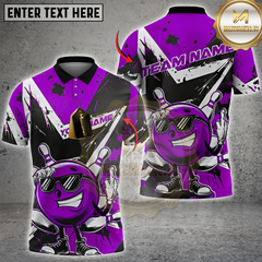 Maxcorners Victory Bowling Ball Multicolor Customized Name, Team Name 3D Shirts