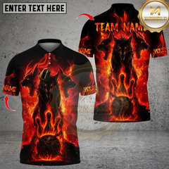 Maxcorners Bowling The Infernal Sentinels Multicolor Customized Name, Team Name 3D Shirts