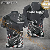 Maxcorners Scorpion Bowling With Monochrome Strike Design Multicolor Options Personalized Name, Team Name 3D Shirt (4 Colors)