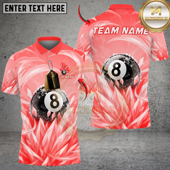 Maxcorners Billiard 8 Ball Ice Frozen Magic Personalized Name Shirt (4 Colors)