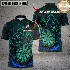 Maxcorners Darts Crazy Bear Neon Style Multicolor Customized Name, Team Name 3D Shirts